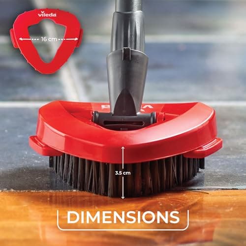 Vileda EasyWring Scrub Brush Attachment | Tough Stain & Grout Cleaning | for Tile & Sealed Hard Floors — view 4