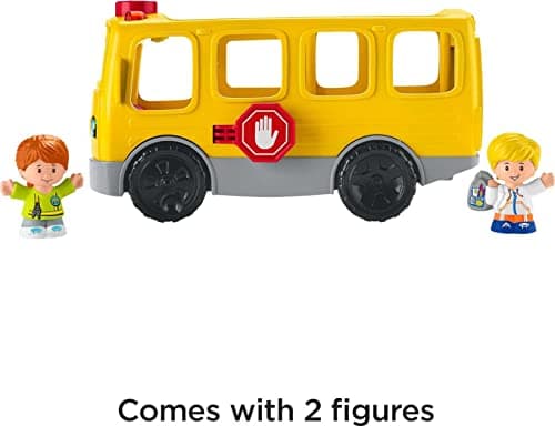 Fisher-Price Little People Musical Toddler Toy Sit with Me School Bus with Lights Sounds & 2 Figures for Pretend Play Kids Ages 1+ Years — view 4