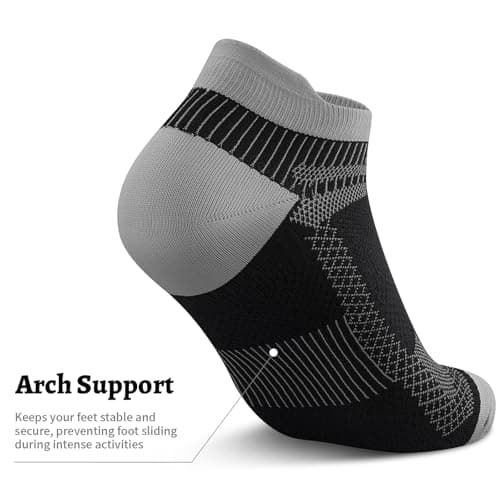 PAPLUS Ankle Compression Socks Women and Men 2/4/6 Pairs, Low Cut Compression Running Socks Men with Ankle Support — view 4