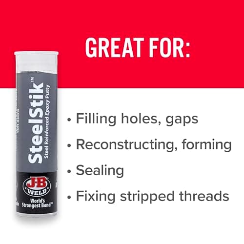 J-B Weld 8267 SteelStik Steel Reinforced Epoxy Putty Stick - 2 oz. — view 2