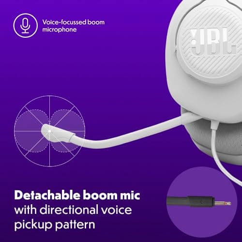 JBL Quantum 100M2 Wired Gaming Headset, Detachable Mic — view 3