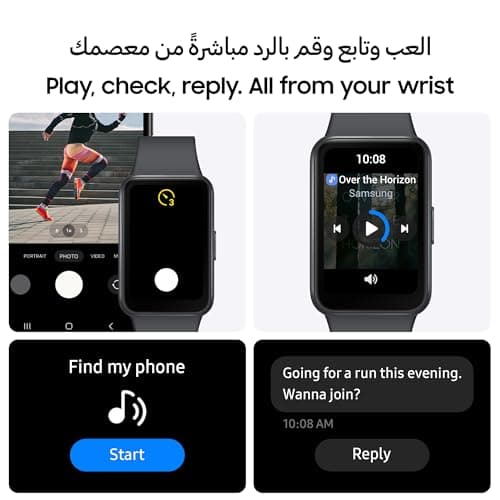 Samsung Galaxy FIT 3 [2024] 1.6" AMOLED Display | 13 Days Battery Life | 100+ Watchfaces | 100+ Exercise Modes | CAD Version & Warranty - (Black) — view 5