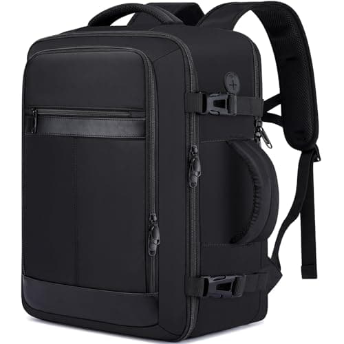 Travel Backpack for Men,Airplane Approved Carry On Backpack Suitcase with Shoe Pouch, Luggage Bag TSA 15.6inch Laptop Mochila Flight Approved Personal Item Travel Bag Bookbag Travel Essentials,Black