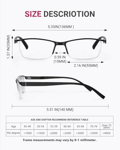 4PCSFashion Anti-blue light Reading Glasses Quality Readers for Men Women(2.5X) — view 4
