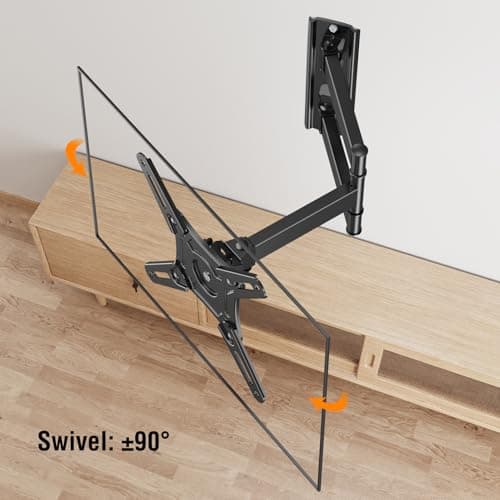 ELIVED Full Motion TV Monitor Wall Mount for Most 14-42 Inch LED LCD Flat Screen TVs & Monitors, Swivel Tilt Extension Rotation TV Mount Bracket Max VESA 200x200mm, up to 44 lbs — view 4