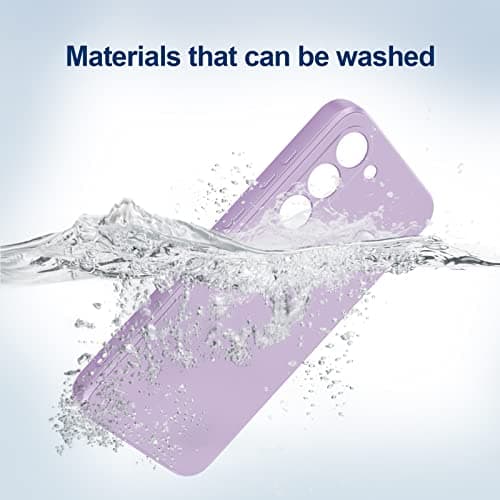 GiiYoon Case Compatible with Samsung Galaxy S23 Plus, Silky-Soft Touch Full-Body Protective Phone Silicone Case, Shockproof Cover with Microfiber Lining, Purple — view 4