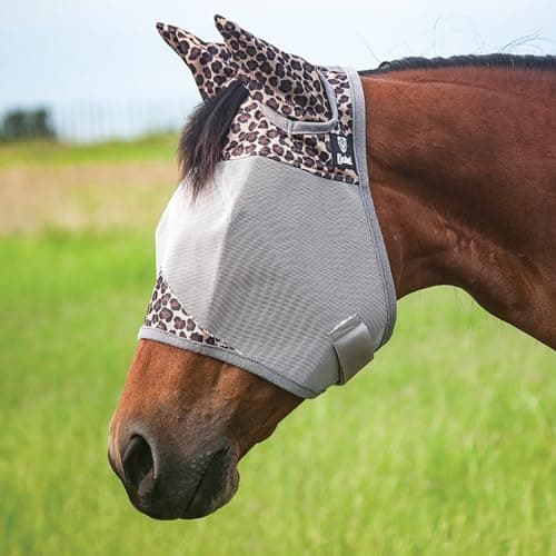 Cashel Crusader Fly Mask, Standard with Ears (Leopard, Horse)