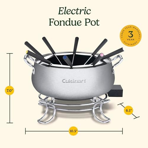 Cuisinart Electric Fondue Set, Nonstick Interior, 3-Quart Pot & 8 Forks — view 5