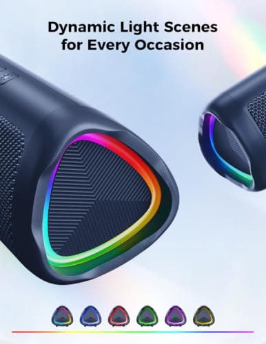 Bluetooth Speaker, 20W HD Sound, Portable Wireless, IPX5 Waterproof, Up to 24H Playtime, TWS Pairing, for Home/Party/Outdoor/Camping/Beach Essentials, Electronic Gadgets, Birthday Gift (Navy) — view 2