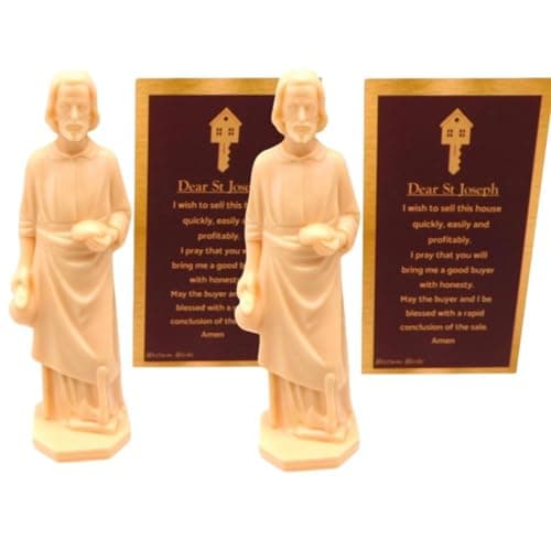 Westmon Works St Joseph House Selling Statue Set and Double Sided Prayer Card Faith-Based Made in The USA Figurine with Prayer for Selling Homes, Pack of 2 — view 5