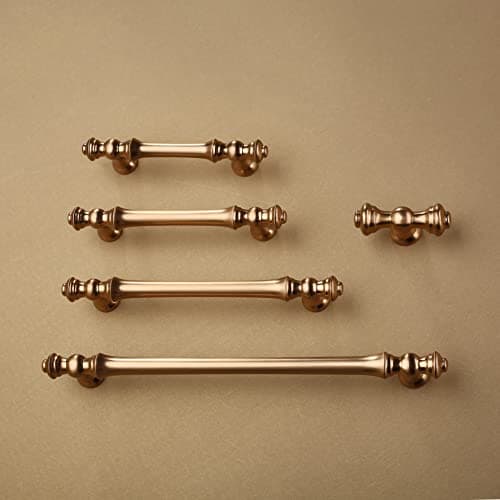 Asidrama 10 Pack 3 Inch(76mm) Champagne Bronze Kitchen Cabinet Handles,Brushed Brass Cabinet Pulls Kitchen Cabinet Hardware for Cupboard Gold Drawer Pulls — view 4