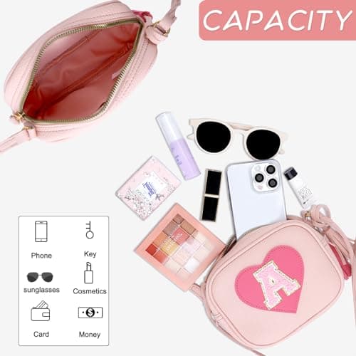 KKXIU Kids Purse Toddler Gifts for Girls and Women Vegan Leather Crossbody Bag with Tassel, A, Cute — view 6