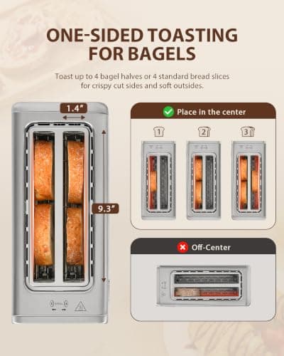 Long Slot Toaster for Sourdough & Artisan Bread with Smart Touchscreen — view 5