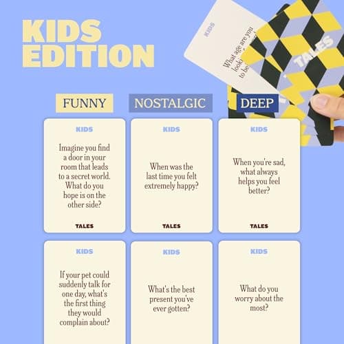 TALES 150 Conversation Cards, Kids Edition, Fun Family Games for Kids, Perfect for Dinners, Road Trips, Classrooms & Game Nights, Gifts & Gatherings, Conversation Starters to Spark Creativity — view 3