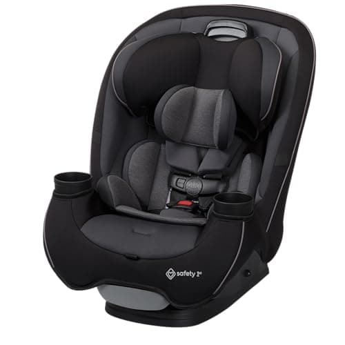 Safety 1st Grow and Go All-in-One Convertible Car Seat, Rear Facing, 5-40 lbs, Forward Facing (30–65 lbs), High Back Booster Seat 40-100 pounds, Black Phantom