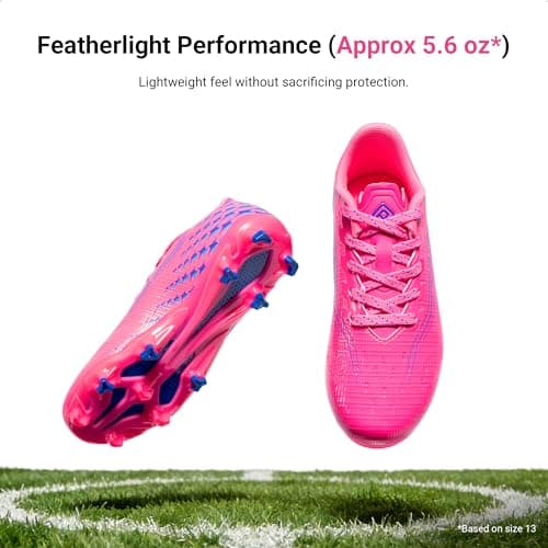 DREAM PAIRS Boys Girls FG AG Soccer Cleats High-Speed Anti-Twist Lightweight Football Shoes,Size 13 Little Kid,Hot Pink,SKSO26002K — view 5