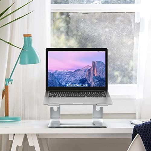BESIGN LS03 Aluminum Laptop Stand, Ergonomic Detachable Computer Stand, Notebook Riser, Laptop Mount Compatible with Air, Pro, Dell, HP, Lenovo More 10-15.6" Laptops, Silver — view 7