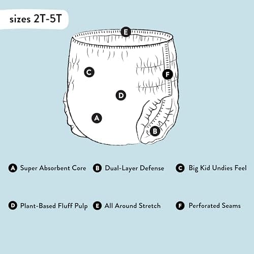 The Honest Company Clean Conscious Training Pants for Sensitive Skin, Hypoallergenic, Fragrance-Free, Rompin' & Stompin' Diggin' It Size 2T/3T (up to 34 lbs), 66 Count — view 3