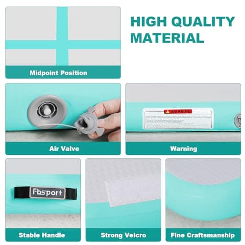 Inflatable Gymnastics Air Tumbling Track Mat Length 10ft Thickness 4 inches Tumble Track Floor Mat with Electric Air Pump for Home Use Training Cheerleading Yoga Water Gym Park — view 4