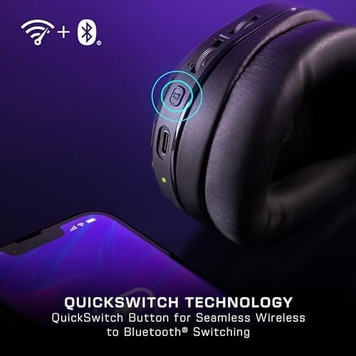 Turtle Beach Stealth 500 Wireless Gaming Headset Licensed for Xbox Series X|S, Xbox One & Works via Bluetooth with PC, Switch & Mobile – 40-Hr Battery, Memory Foam Cushions, Flip-to-Mute Mic – Black — view 4