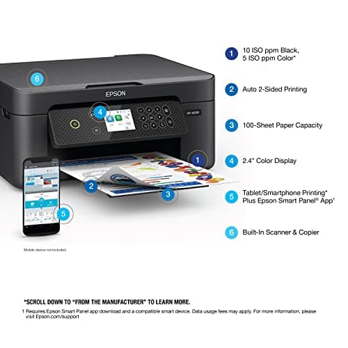 Epson Expression Home XP-4200 Wireless Color All-in-One Printer with Scan Copy, Automatic 2-Sided Printing, Borderless Photos and 2.4" Colorfull Display - Black — view 3
