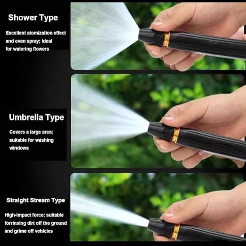 Heavy Duty Adjustable Twist Hose Nozzle Jet Sweeper Nozzle, Powerful High-Pressure Home Car Wash & Garden Sprayer, Home High Pressure Car Wash Water Gun, for Car, Garden Cleaning (1Pcs) — view 2
