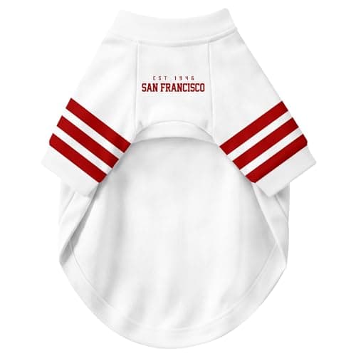 DALLASC San Francisco Dog Clothes Jersey Style Custom Pet T Shirt with Personalized Name Number for Small Medium Large Dogs — view 2