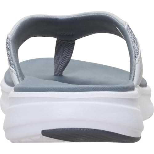 HEYDUDE Men's Hey2O Flip Flop Mesh Sandal, White/Grey Size 11 | Water Friendly Flip Flops with Drainage Outsole and Quick Dry Upper — view 2