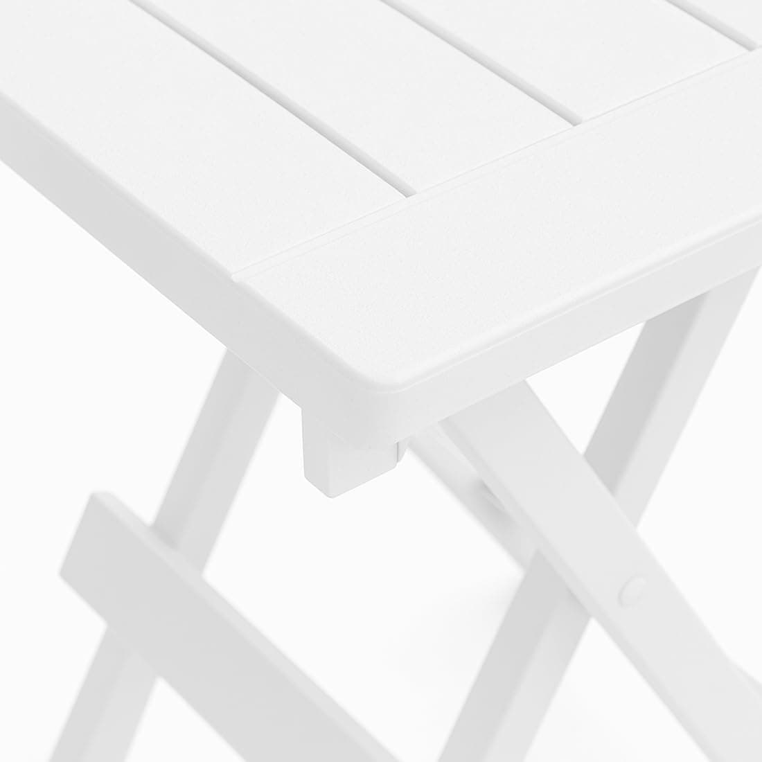 Acomoda Textil Mesa Plegable de Exterior 44x44x50 cm en Resina para Jardin Terraza. Mesa Auxiliar Cuadrada Ligera Resistente Facil de Guardar para Piscina o Comedor Exterior. — view 5