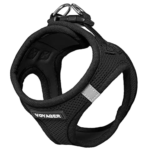 Best Pet Supplies Voyager Step-in Air Harness - All Weather Mesh, Reflective, No Pull Harness for Dogs, Cats - Secure with Hook & Loop Fastener, Buckle, Double D-Rings - Black, S — view 3