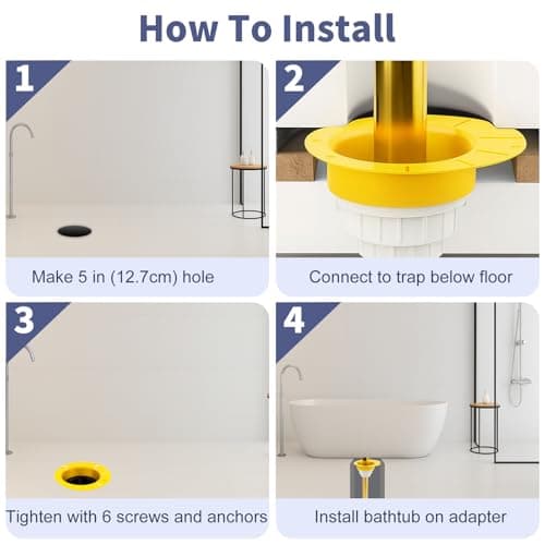 Freestanding Tub Drain Rough-in Kit, 1-1/2 in Bathtub Drain Fitting — view 5