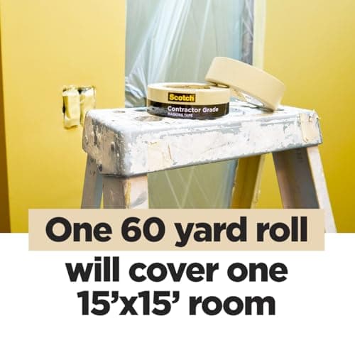 Scotch Contractor Grade Masking Tape, 0.94 inches by 60.1 yards (360 yards total), 2020, 6 Rolls — view 3