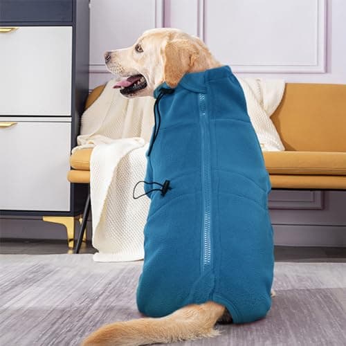 ROZKITCH Dog Pjs Large Breed, Pet Windproof Warm Cold Weather Jacket Vest Cozy Jumpsuit Apparel Outfit Clothes for Small Medium Large Dog Walking Sleep XL — view 5
