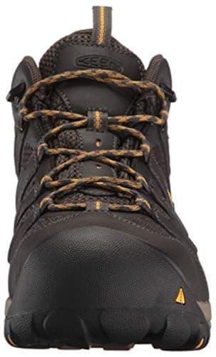 KEEN Utility Men’s CSA Lansing Mid Steel Toe Waterproof Work Boots Construction Boot, Raven/Tawny Olive, 11 2E (Wide) US — view 2
