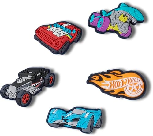 Crocs Jibbitz Shoe Mattel Hot Wheels Multi Pack, Charms for Boys and Girls, 5 Pack