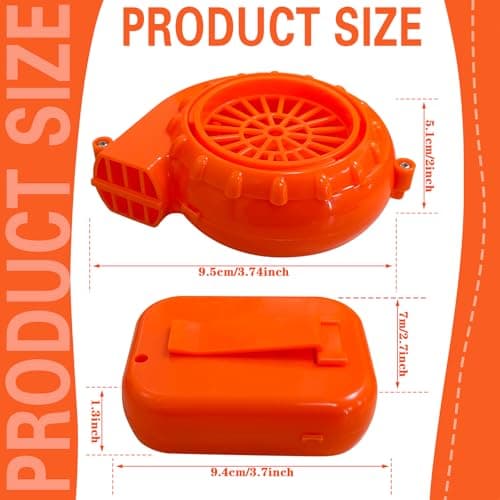 Bnikion Mini Blower Fan for Dinosaur Costume Inflatable Game Clothing Suits Halloween Cosplay Party Supplies, Orange — view 4