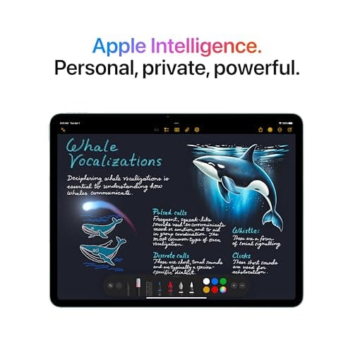 Apple iPad Air 13-inch with M3 chip: Apple Intelligence, 128 GB, 12MP Front/Back Camera, Wi-Fi 6E + 5G Cellular, Touch ID, All-Day Battery Life — Purple
