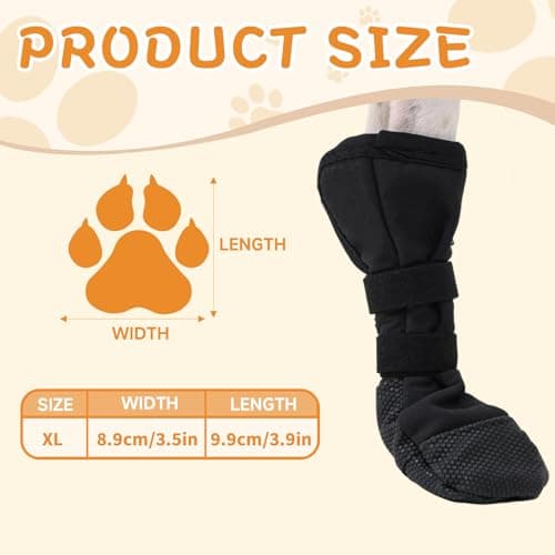 Dog Paw Wound Recovery Boot, Breathable Dog Bootie for Injured Paw, Anti-Slip Dog Shoe with Self-Adhesive Strap, Protector for Outdoor Walking & Keep Dogs from Licking Wounds (XL)