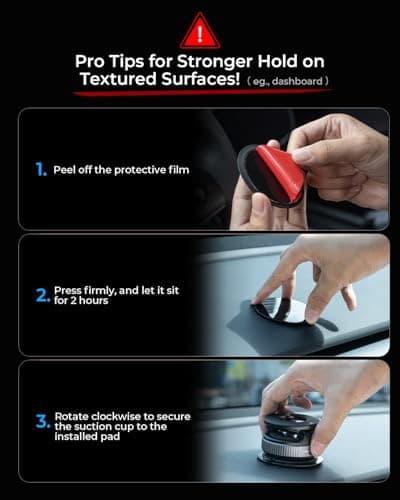 MRGLAS 2026 Upgraded Vacuum Suction Phone Holder for Car, Magsafe Car Phone Holder Mount, [98+LBS Suction & 2800gf Magnetic] 360° Adjustable Shower & Wall Mount, Car Accessories for iPhone 17 Pro Max — view 8