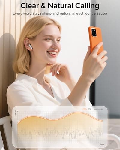 TAGRY Bluetooth Headphones True Wireless Earbuds 60H Playback LED Power Display Earphones with Wireless Charging Case IPX5 Waterproof in-Ear Ear buds with Mic for TV Smart Phone Laptop Computer Sports — view 4