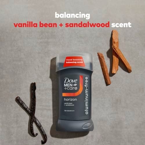 DOVE MEN + CARE Aluminum‑Free Deodorant Stick for Men, Vanilla Bean & Sandal Wood Mood Boosting Scent, 72HR Odor Protection, 3 oz — view 2