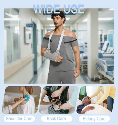 RefindWin Mens Post Shoulder Surgery Shirt Short Sleeve Tear Away Shirts Adaptive Clothing Men Chemo Port Shirts Grey M — view 3