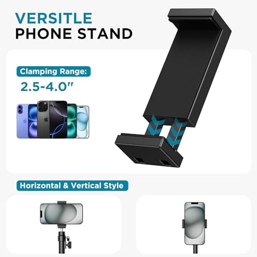 InnoGear Webcam Tripod, Extendable Webcam Stand for Desk Camera Stand Mount with Phone Holder for Webcam C922 C930e C920S C920 C615 C960 C920x BRIO 4K NexiGo N60, Right Light, GoPro with 1/4" Thread — view 4