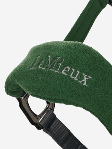 LeMieux Vogue Fleece Headcollar - Halter & Leadrope (Hunter Green - Cob) — view 5