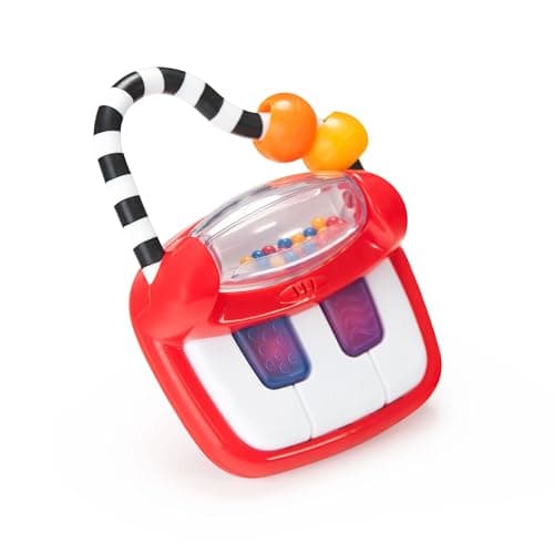Sassy Keyboard Classics Developmental Toy – 3+ Months Baby-Sized Piano with a Handle for Music On The Go- Batteries Included