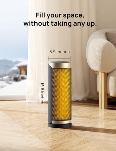 DREO Space Heaters for Indoor Use with Thermostat, 1500W Electric Heaters — view 8