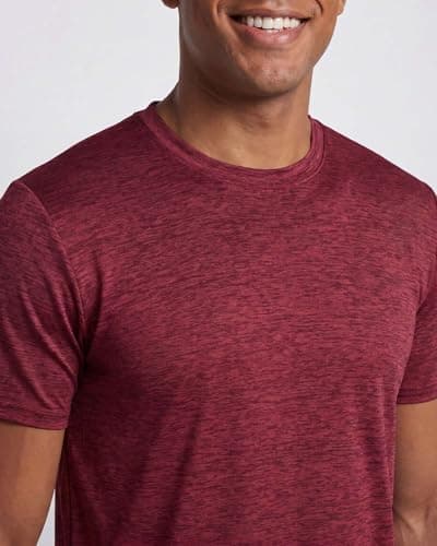 Men's Quick Dry Fit Dri-Fit Short Sleeve Active Wear Training Athletic Essentials Crew T-Shirt Fitness Gym Wicking Tee Workout Casual Sports Running Tennis Exercise Undershirt Top - 5 Pack,Set 1-M — view 2
