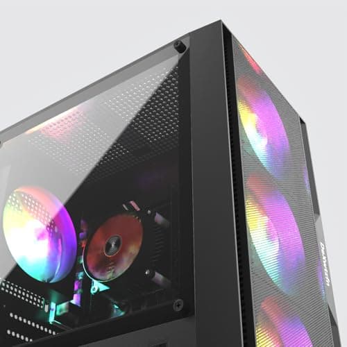 DeXwtzfn Gaming PC, i5 CPU Up to 3.6 GHz, Integrated Graphics Card, 256GB SSD, 8GB RAM, RGB Fansx4 for Desktop PC, WiFi 6 BT 5.3, Win11 (i5 CPU/8G/256GB) — view 7