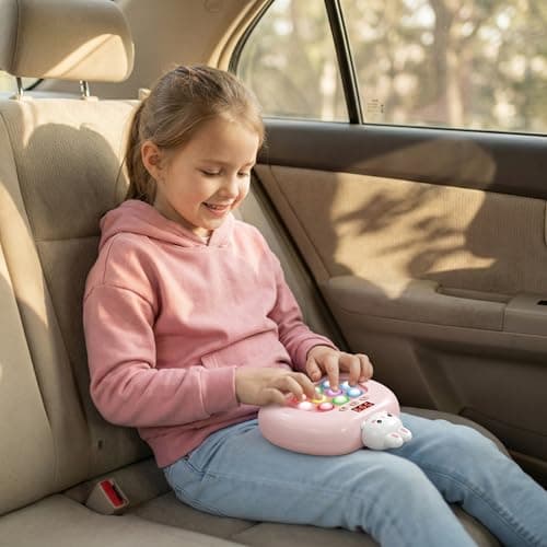 Electronic Pop It Game with LED Screen - 2-Player Online Bubble Pop Fidget Toy, Brain Training STEM Game for Kids 3-12, Anti-Anxiety Sensory Toy, Educational Birthday Gift for Boys Girls（（Brown） — view 5