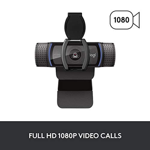 Logitech C920S HD Pro Webcam, Full HD 1080p/30fps Video Calling, Clear Stereo Audio, Light Correction, Privacy Shutter, Works with Skype, Zoom, FaceTime, Hangouts, PC/Mac/Laptop/Tablet/Xbox — view 2